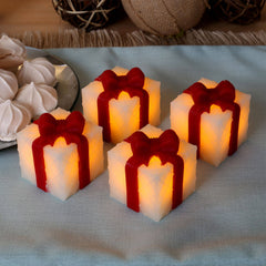 Gift Box Flameless Wax Votives, Set of 4