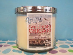 BATH & BODY WORKS *** SWEET HOME CHICAGO *** 3 WICK SCENTED CANDLE ** 14.5 OZ