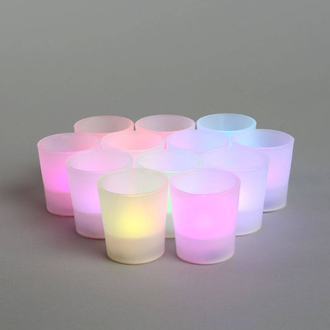 Color Changing Flameless Party Votives, Set of 12