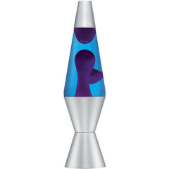 Lava Lite 2118 Classic 14-1/2-Inch 20-Ounce Silver-Based Lava Lamp, Purple Wax/Blue Liquid