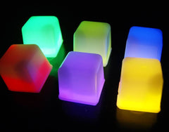 Lots 24 Pcs Glow Light Ice cube Party Favor Fun 6 colors 1.2" AK263