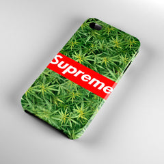 Marijuana Weed Supreme Art Logo iPhone 4/4S/5/5S/5C/6/6Plus Case 3D Cover