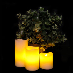 Ivory Flameless Votive Candles, Set of 3