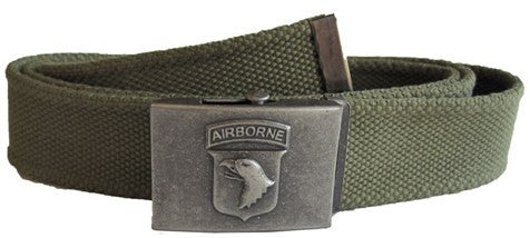 101st Airborne Trouser Belt - Olive Green