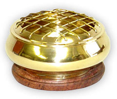 Incense Burner - Brass Charcoal Burner - 3''
