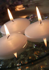 White Floating Candles 2.8in