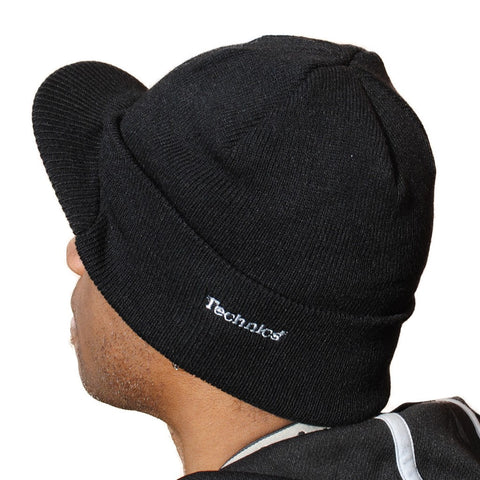 Technics Peaked Beanie Hat - Black